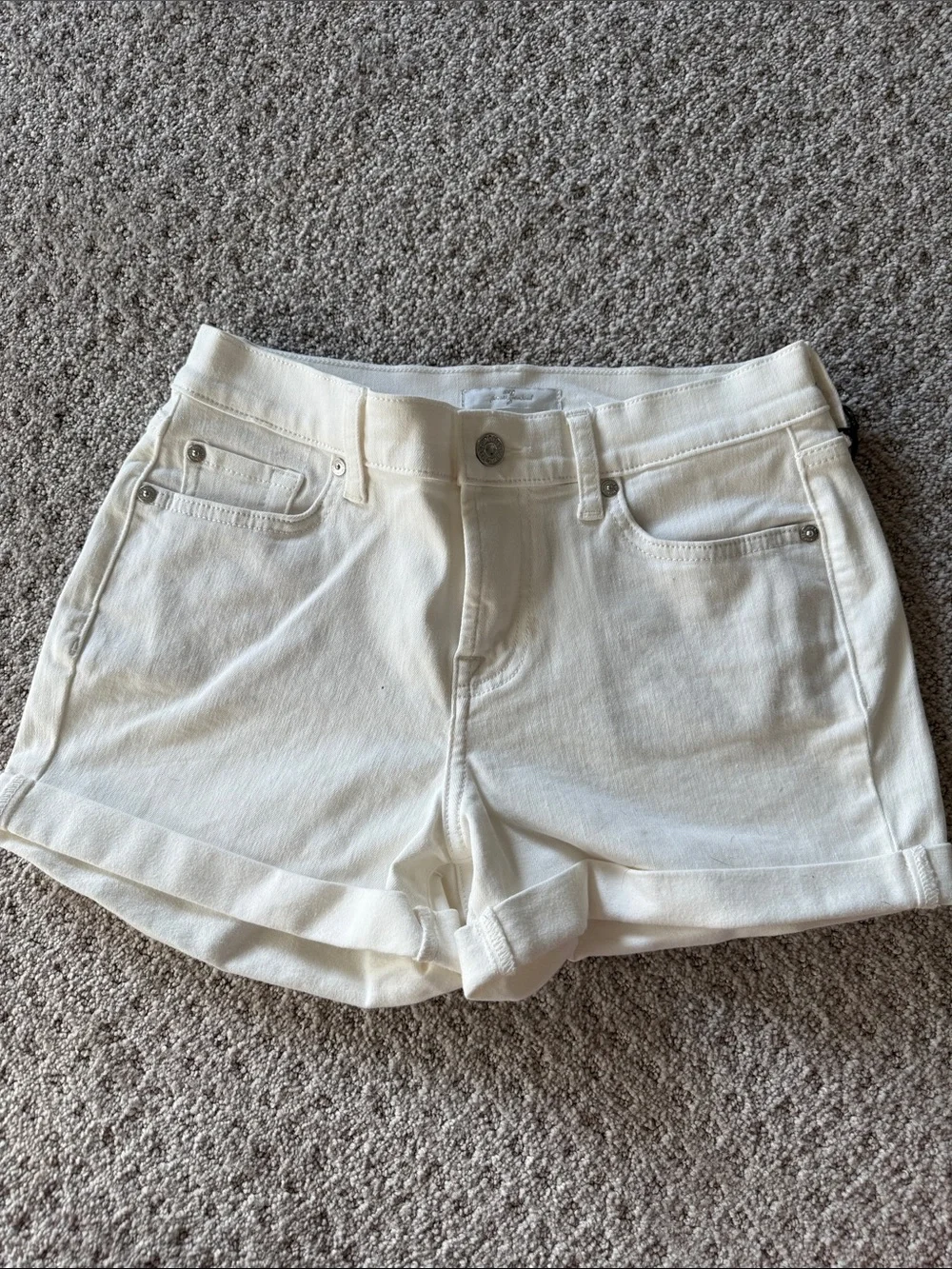 White Women's Denim Shorts - Unbranded